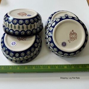 Polish Pottery Blue and White Bowls